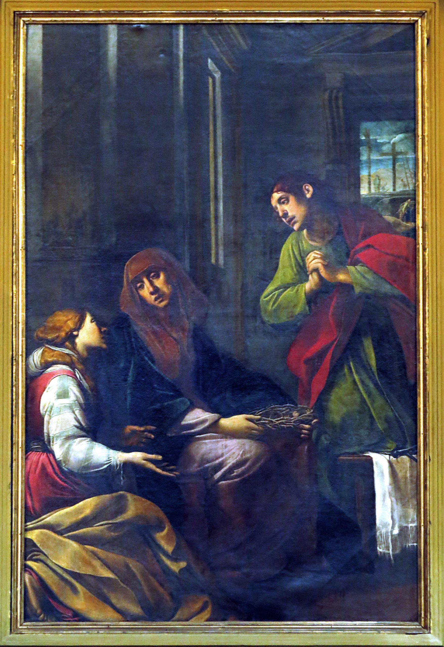 Madonna con la corona di spine, santa Maria Maddalena e san Giovanni Evangelista